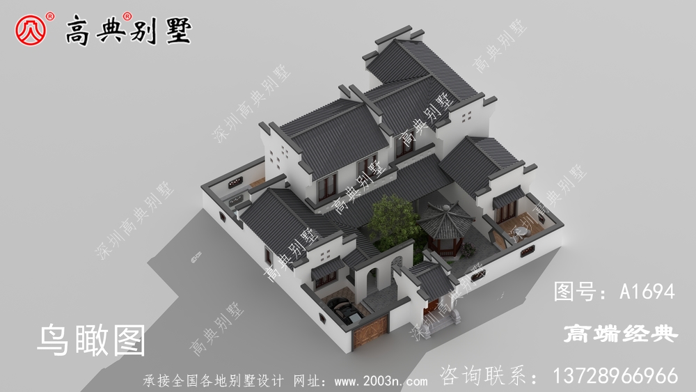 义乌市自建农村二层住宅户型图，带小院，享受惬意生活